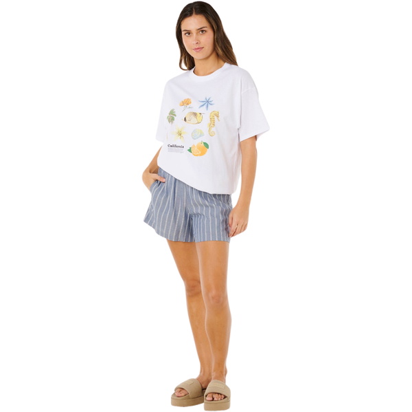 Rip Curl Womens Poolside Heritage T-Shirt 0M4WTE - Optical White
